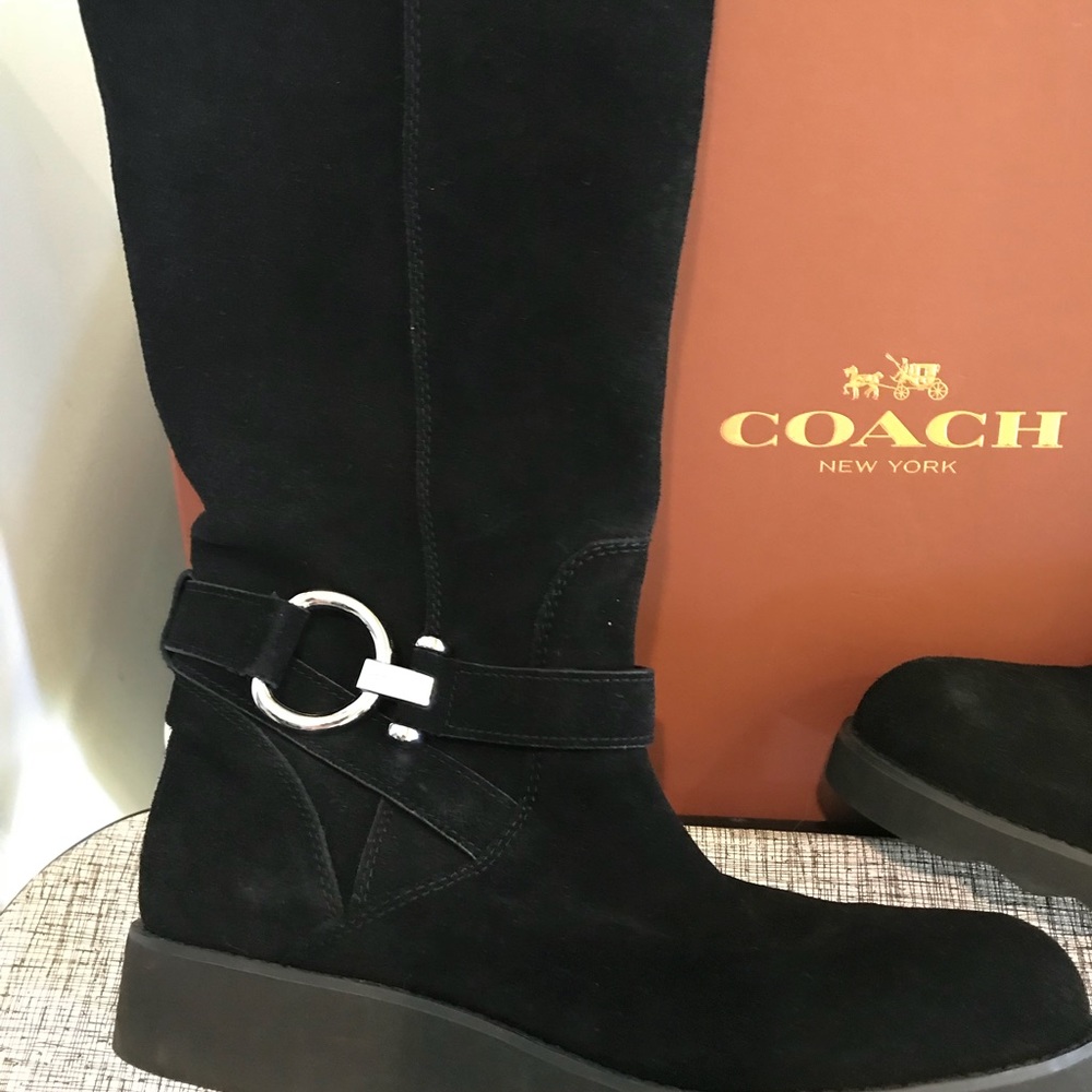 NEW COACH Virtue faux Shearling boots